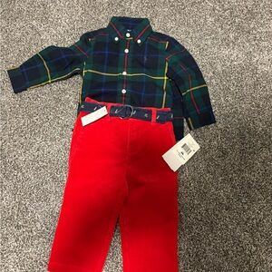 Polo by Ralph Lauren Kids Plaid Button-Down Shirt - Navy and Green